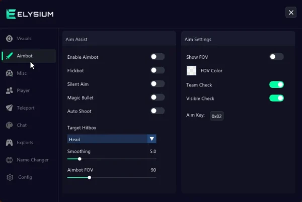 Hood Warfare 2 aimbot menu - flickbot, silent aim, magic bullet, auto shoot, FOV