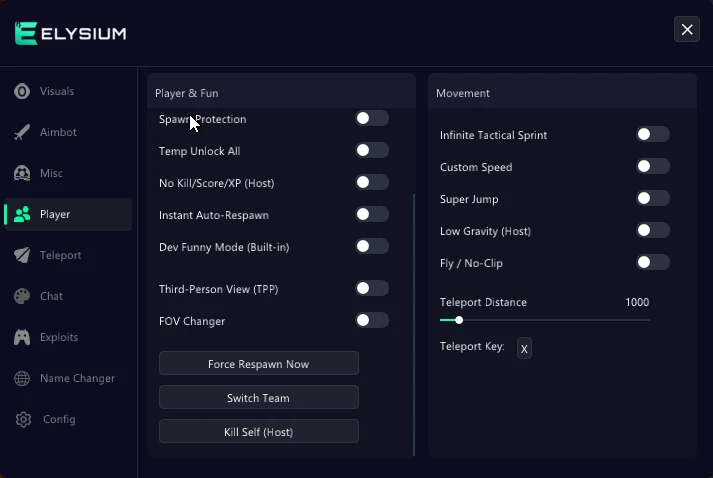 Hood Warfare 2 cheat menu – player-actions
